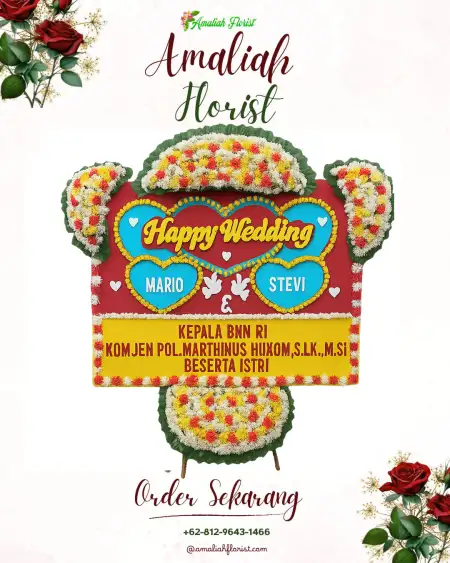 Papan Bunga Pernikahan Rowo
